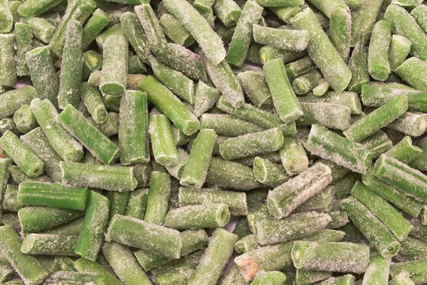 Frijoles verdes congelados vegetales como fondo — Foto de Stock