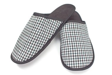 beyaz arka planda izole ev terlikleri