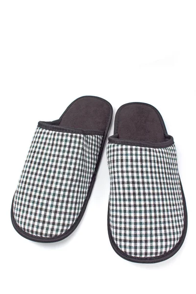 beyaz arka planda izole ev terlikleri