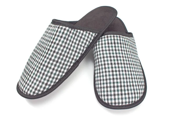 beyaz arka planda izole ev terlikleri