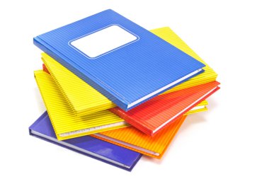 Beyaz arka plan üzerinde izole renkli Notebook