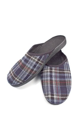 beyaz arka planda izole ev terlikleri