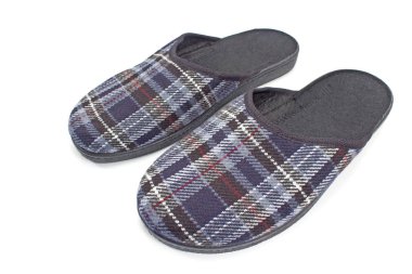 beyaz arka planda izole ev terlikleri