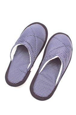 beyaz arka planda izole ev terlikleri