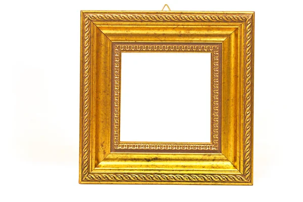 Marco barouque dorado aislado en blanco — Foto de Stock