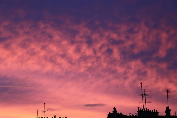 Sunset City Paris — Stock Photo, Image