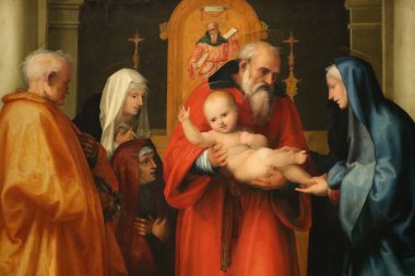 İsa 'nın Tapınaktaki İfadesi. Fra Bartolomeo 'nun resmi, 1516