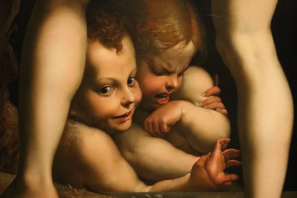 Vyřezávaný Amor Obraz Josefa Heintze 1603 — Stock fotografie