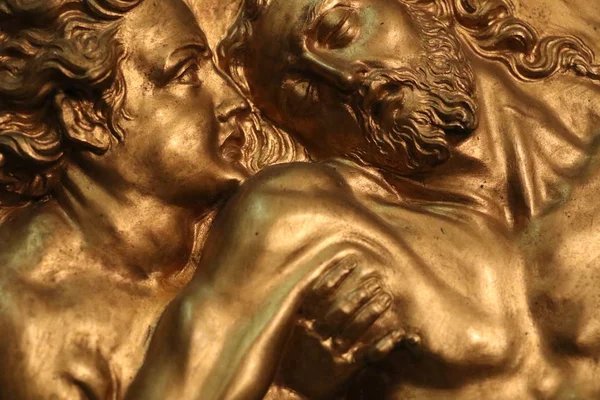 Engelspieta Bronzový Vergoldet Gaspar Gras 1630 1650 — Stock fotografie