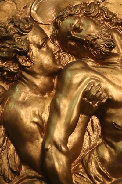 Engelspieta Bronze Vergoldet Von Gaspargras 1630 1650 — Stockfoto