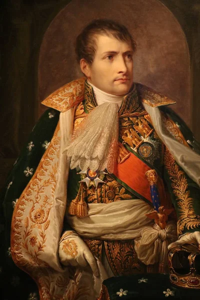 Napoleón Bonaparte Como Rey Italia Óleo Sobre Lienzo Andrea Appiani Imágenes de stock libres de derechos