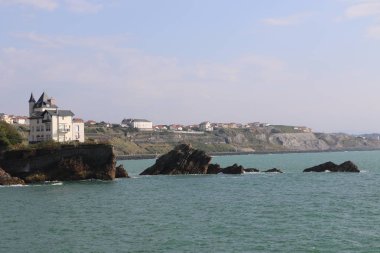 Biarritz şehrinin panoramik manzarası