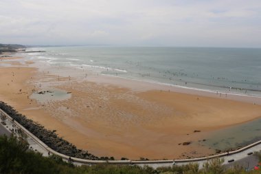 Biarritz, Fransa plajı manzarası