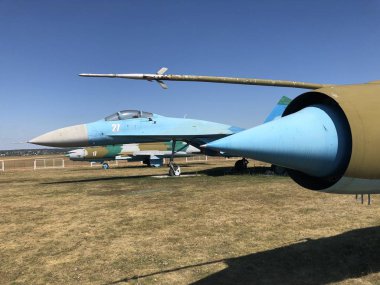 Ukrayna 'daki eski Sovyet savaş uçağı.