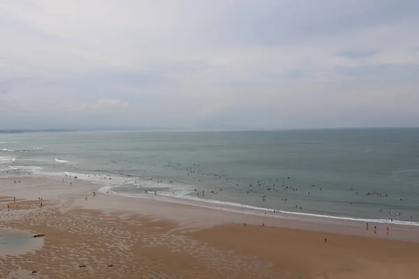 Una Vista Una Playa Biarritz Francia — Foto de Stock