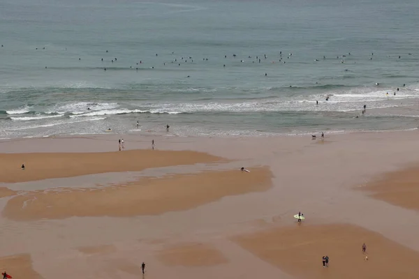 Una Vista Una Playa Biarritz Francia — Foto de Stock