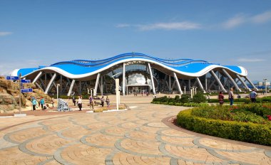 Vladivostok, Rusya - 13 Eylül 2016: Primorsky akvaryum, inci