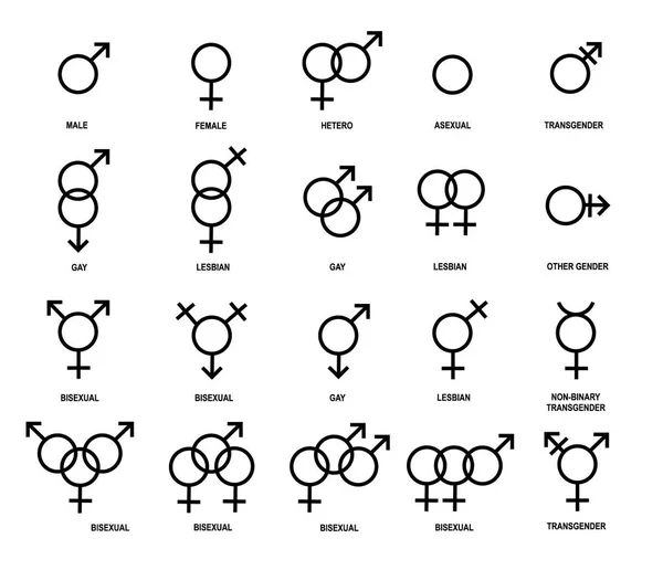 Vector Icons Gender Differences — Stock Vector © Khalaziy #197016188
