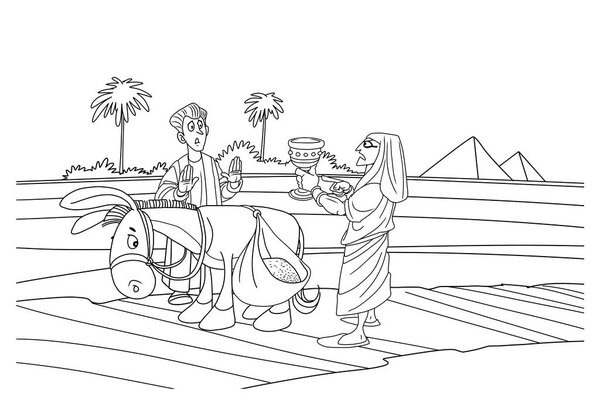 The servant found the Joseph's Bowl in the Sack of Benjamin