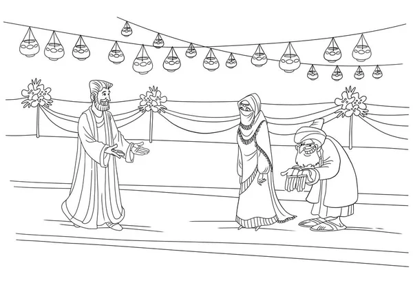 Die Hochzeit von Jacob. laban gibt seiner tochter leah. — Stockfoto
