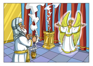 Chrismas hikaye. Bir melek Zekeriya için rahip çıktı.. 