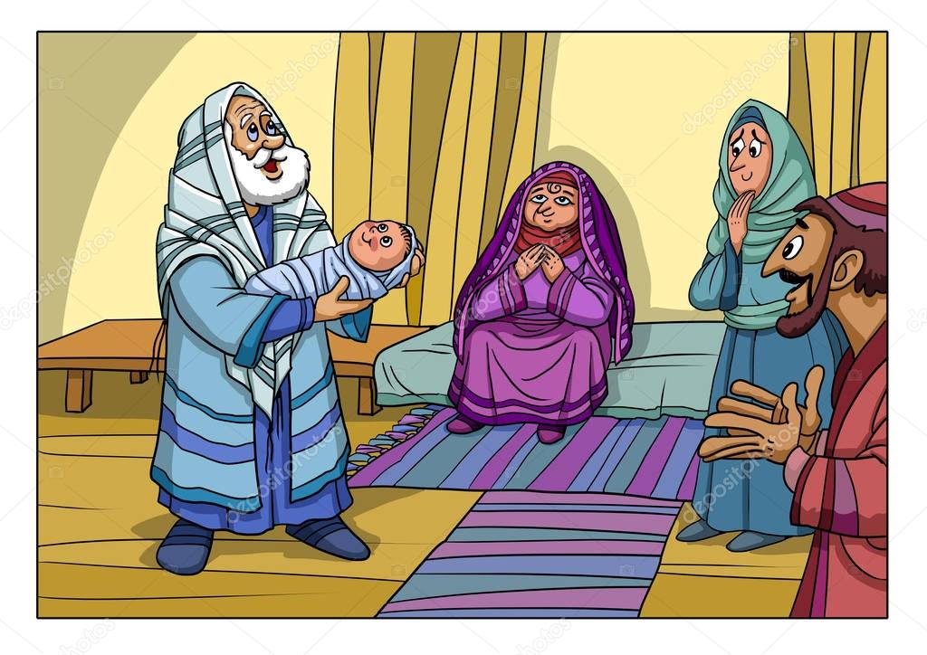 Chrismas story. Zechariah and Elizabeth gave birth to a Son in their old age.