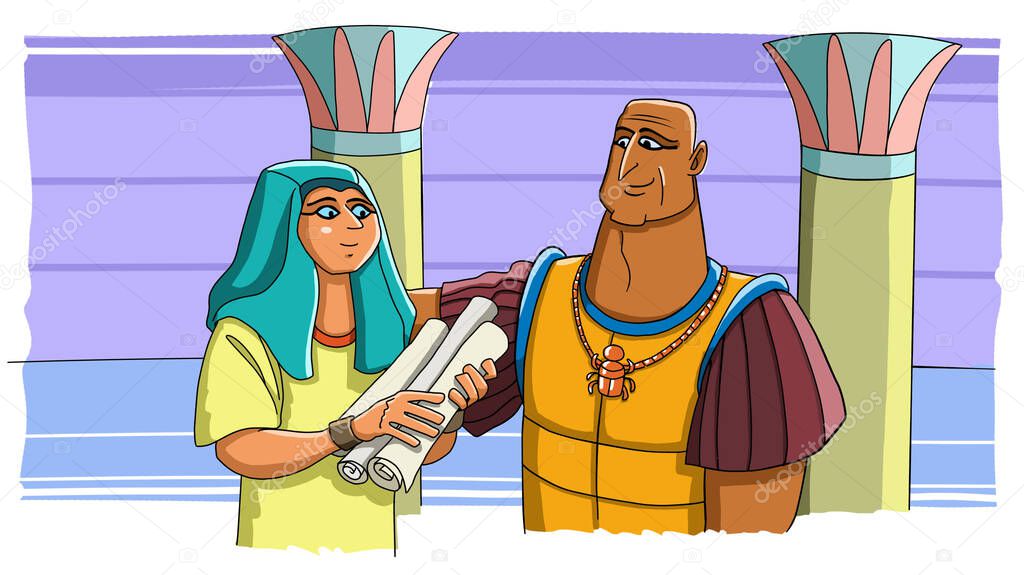 Joseph slave in the house of Potiphar in Egypt
