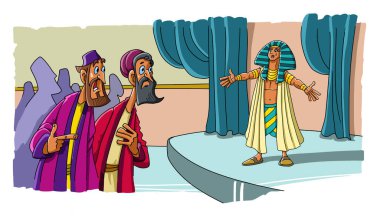 Joseph reveals himself to his brothers in Egypt clipart