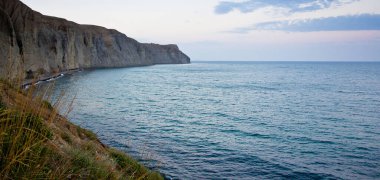 Cape Kuzgun-Burun, Kırım 'dan akşam deniz manzarası