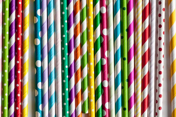 Abstract and colorful drinking straws — Stock Photo, Image