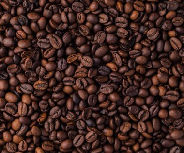 Farklı kahve çekirdekleri karışımı. Kahve Arkaplanı