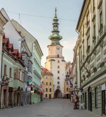Bratislava Slovakya, boş Michalska brana Caddesi.
