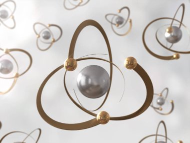 Bilim molekülün Dna modeli yapısı, 3d render,