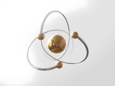 Bilim atom moleküler Dna modeli yapısı, 3d render