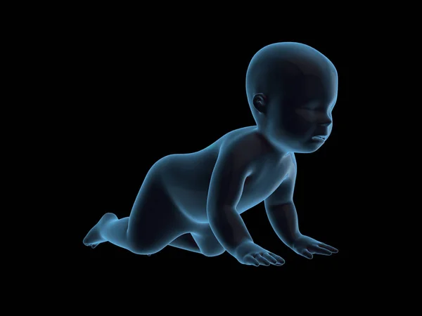 3D vykreslování rentgenové procházení dítěte. — Stock fotografie