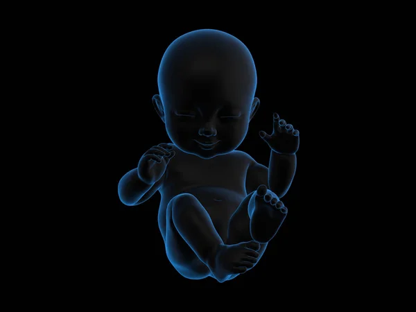 3d representación de rayos X del bebé . — Foto de Stock