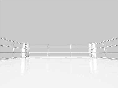 Boks halka izole object.3d işleme. 