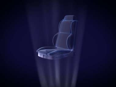 Hologram tel kafes Style.3d işlemedeki Oto Koltuğu.