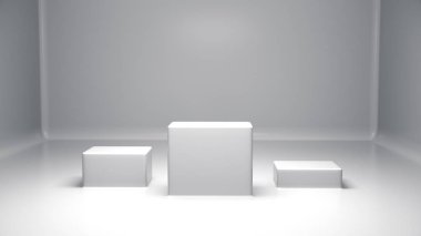Görüntü için kaldırım, tasarım için platform, arka plan 33d oluşturulmuş boş ürün standı.