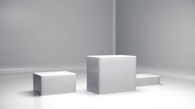 Görüntü için kaldırım, tasarım için platform, arka plan 33d oluşturulmuş boş ürün standı.