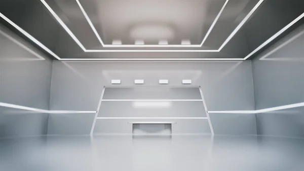 Laboratório Pesquisa Limpo Moderno Renderização Lab Branca — Fotografia de Stock