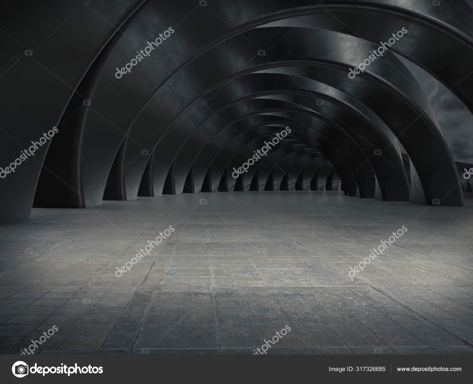 Abstract Structure Product Showcase Background Long Tunnel Rendering Stock  Photo by ©jm1366 317326685