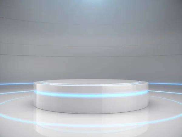 Görüntü için kaldırım, tasarım için platform, ışık 33d görüntüleme ile boş ürün standı.