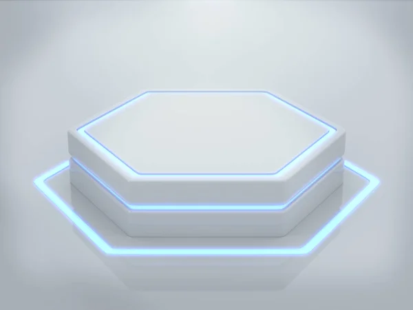 Görüntü için kaldırım, tasarım için platform, ışık 33d görüntüleme ile boş ürün standı.