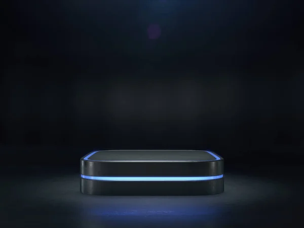 Görüntü için kaldırım, tasarım için platform, ışık 33d görüntüleme ile boş ürün standı.