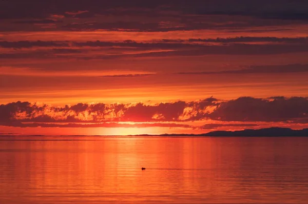 La puesta de sol en el lago Baikal en verano —  Fotos de Stock