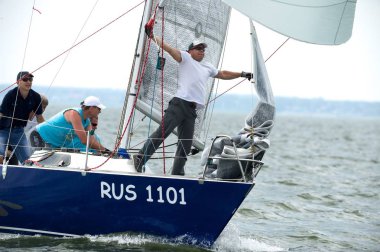 Novosibirsk, Rusya Federasyonu-July12:Sailing Regatta, Bölgelerarası rekabetin