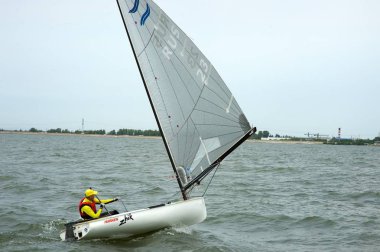 Novosibirsk, Rusya Federasyonu-July12:Sailing Regatta, Bölgelerarası rekabetin