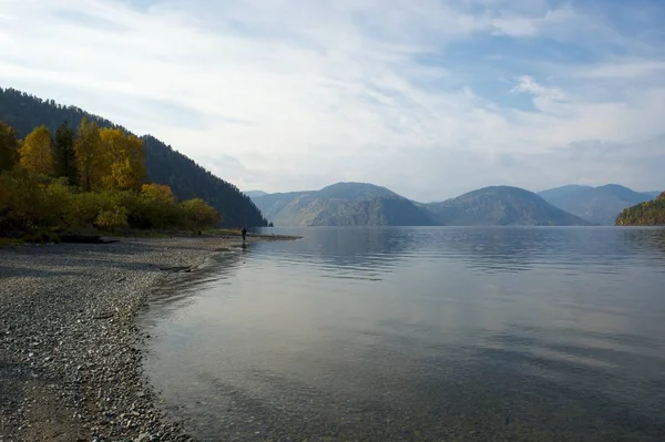 Bled lake pebble beach — Stock Photo, Image