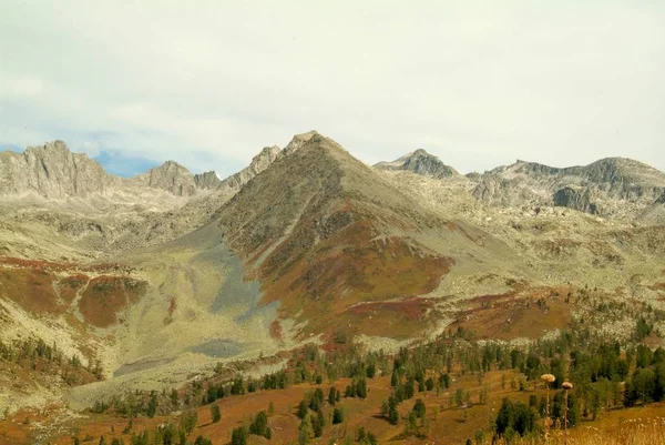 Picos de montaña en el Altay por la mañana —  Fotos de Stock